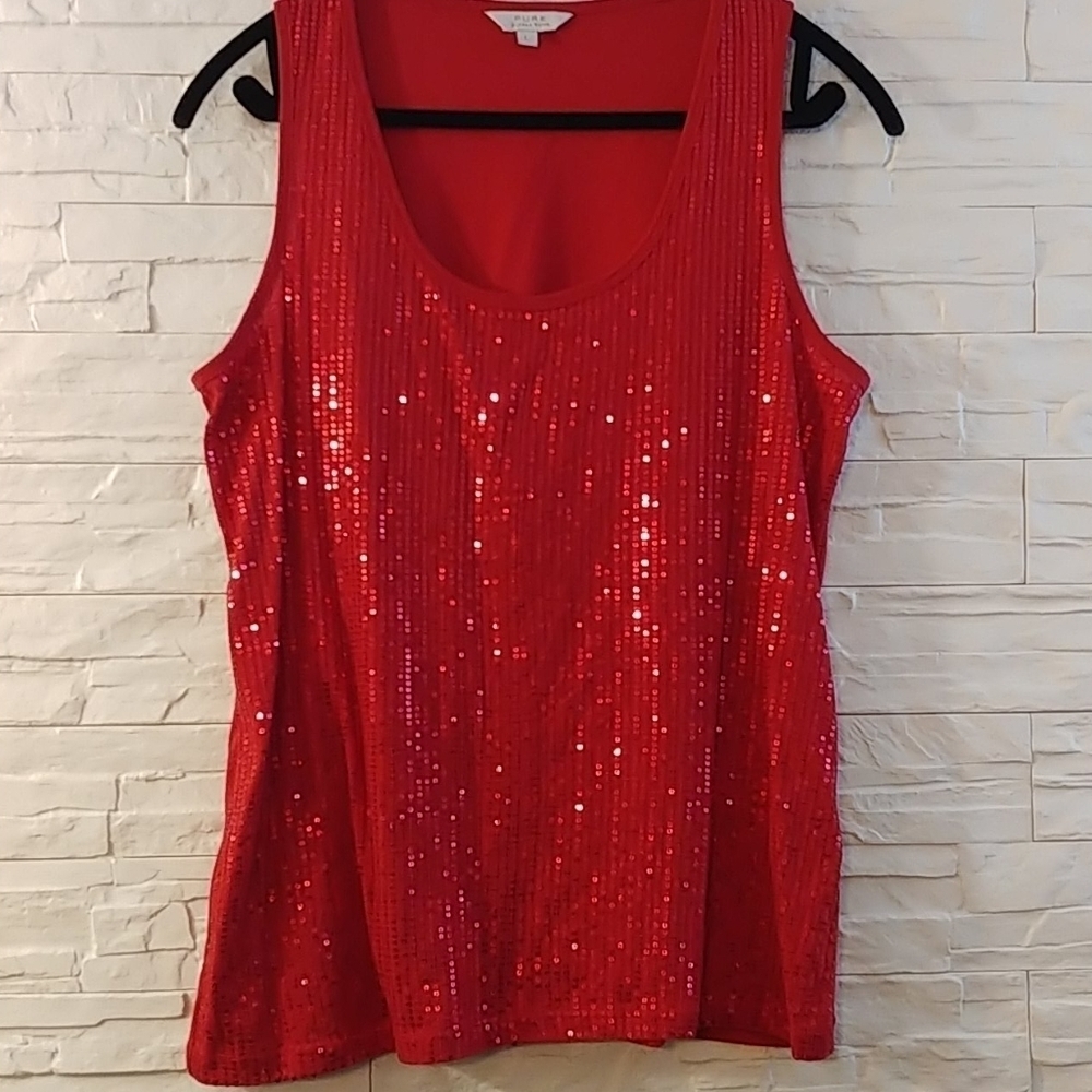 Alfred Sung  Sequin Tank